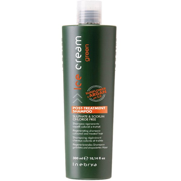 Inebrya GREEN Шампунь для окрашенных и химически обработанных волос Post-Treatment Shampoo 300 мл Inebrya GREEN Шампунь для окрашенных и химически обработанных волос Post-Treatment Shampoo 300 мл