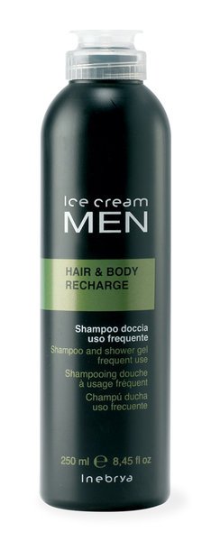 INEBRYA MEN Шампунь-гель для ежедневного использования Hair & Body Recharge 250 мл INEBRYA MEN Шампунь-гель для ежедневного использования Hair & Body Recharge 250 мл