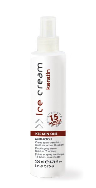 Inebrya KERATIN Крем-спрей кератиновый с керамидами "15 в 1" Keratin One Multiaction 200 мл Inebrya KERATIN Крем-спрей кератиновый с керамидами "15 в 1" Keratin One Multiaction 200 мл