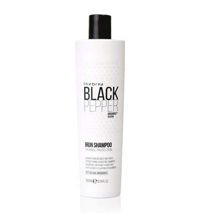 Inebrya BLACK PEPPER Шампунь укрепляющий для укрепления волос Iron Shampoo 300 мл