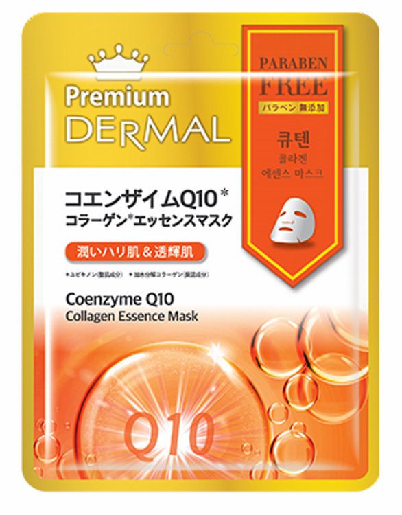 Маска д/лица тканевая "Dermal premium" эссенция коллагеновая с коэнзимом Q10 25 г. (Корея)