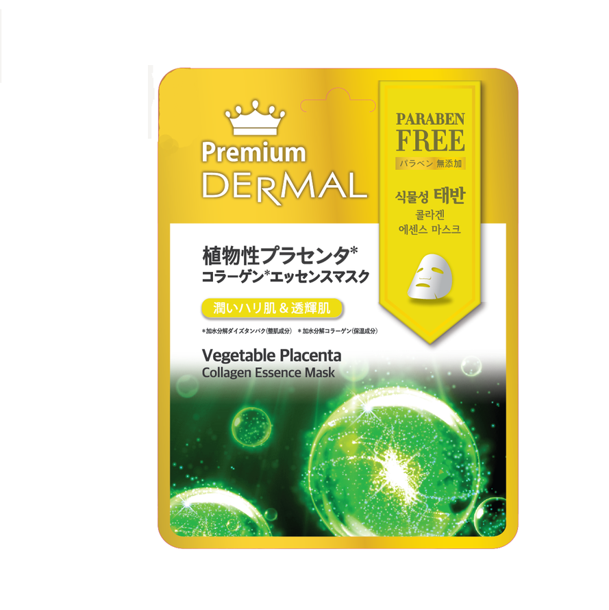 Маска д/лица тканевая "Dermal premium" эссенция коллагеновая с растительной плацентой 25 г. (Корея)
