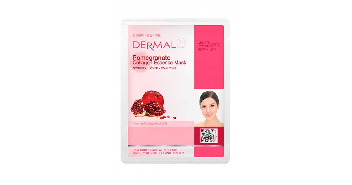 Маска д/лица тканевая "Dermal" Экстракт граната и коллаген 23 г. (Корея) Маска д/лица тканевая "Dermal" Экстракт граната и коллаген 23 г. (Корея)