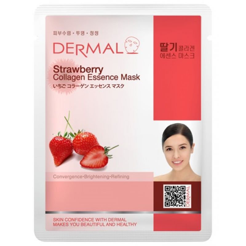 Маска д/лица тканевая "Dermal" Клубника и коллаген 23 г. (Корея) Маска д/лица тканевая "Dermal" Клубника и коллаген 23 г. (Корея)